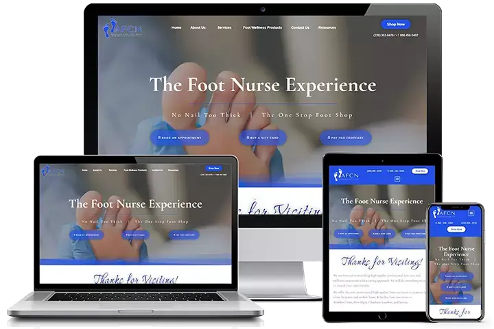 Advanced Foot Care Nurse chose Simple Website Service