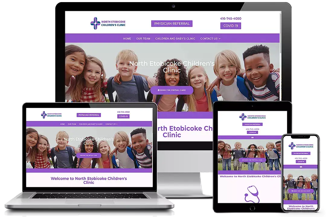 North Etobicoke Children's Clinic Mockup Webp