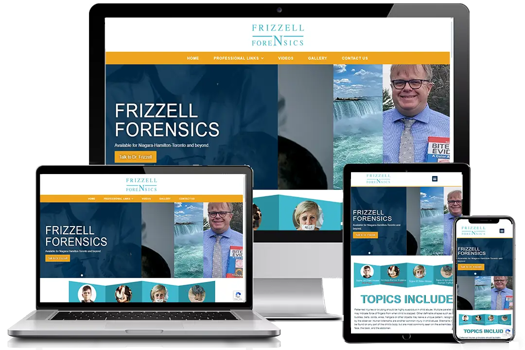 Frizzell Forensics chose SimpleWebsiteService.ca as their Small Business Web Agency